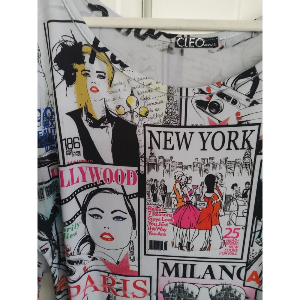 Cleo Graphic Print Midi Dress - Multicolor - Picture 4 of 8
